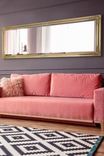 Extra Large Gold Antique Vintage Full Length Mirror 6ft X 2ft4 180cm X 70cm