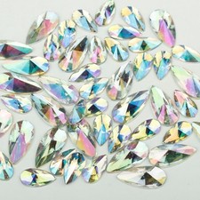 Large Iridescent Rhinestone Flat Back Gems Jewels Beads Jewellery Making Art
