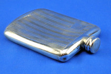 C20TH PEWTER HIP FLASK BY JAMES DIXON & SONS OF SHEFFIELD