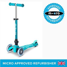 Micro Scooters Mini Micro Deluxe Foldable Scooter MMD155 2-5 Yrs Aqua Outdoor