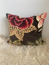 Designers Guild Rose De Damas Velours Cranberry Fabric Cushion Cover 15” x 16”