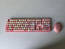 Pink Wireless Keyboard & Mouse