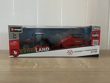 Burago Massey Ferguson 8740S With Baler Age 3+ Toy New In Damaged Box