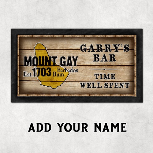 Personalised mount gay bar - personalised,