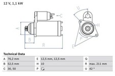 BOSCH Starter Motor for VW