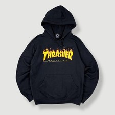 Vintage thrasher Hoodie men’s small black spellout thrasher magazine skater