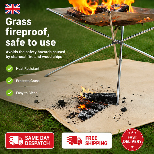Bbq fireproof mat fire - bbq,