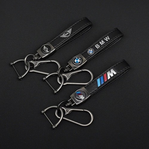 Leather car key chain - car,
