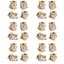 24 pcs  Exquisite Tiger Ornaments Naughty Tiger Portable Resin Car Ornaments