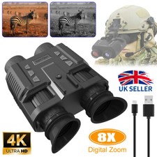 Night Vision Goggles 8/5X Zoom 3D IR Binoculars 4K HD Tactical Goggles Recorder