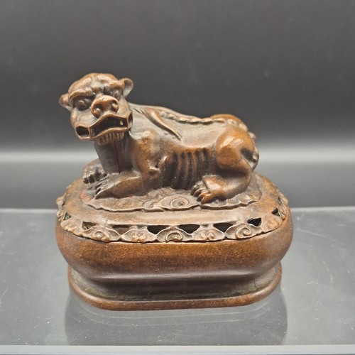 Vintage chinese bronze censer - bronze,