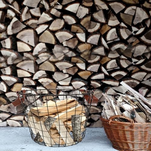 Metal firewood basket - metal,