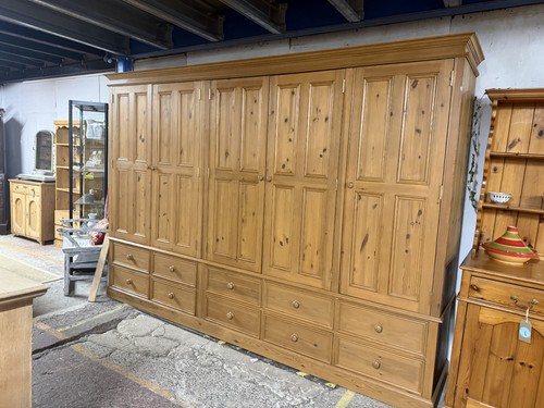 Large solid pine wardrobe - large,