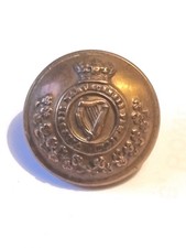 Original Victorian Royal Irish Regiment Brass Button 25mm