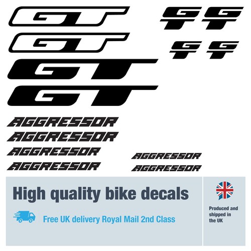 Aggressor bike decals with - gt,