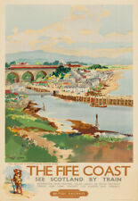 VINTAGE Railway POSTER Fife