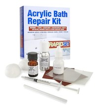 Bath Repair Kit Quick Setting Acrylic White Solution for Cracks, Dents & Chips