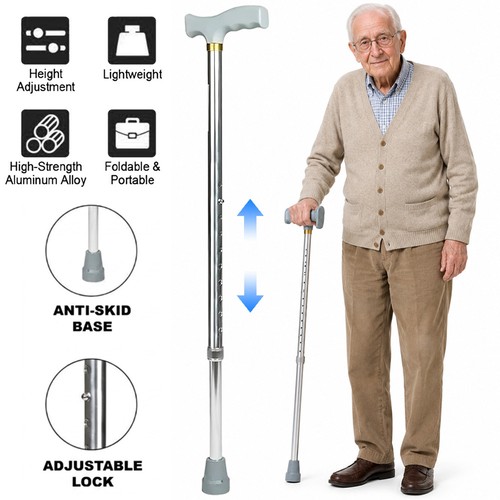 Aluminium walking stick - aluminium,