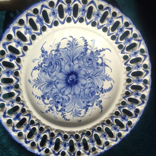 Vestal ceramic hand painted - ceramic,