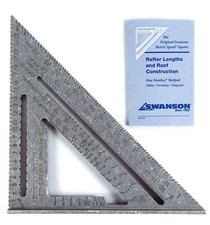 Swanson NA202 Metric Speed Square - 25cm Carpentry Roofing Rafter Angle