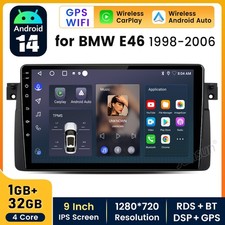 CarPlay Android14 Apple Car Stereo Radio GPS Head Unit For BMW 3 Series E46 DAB+