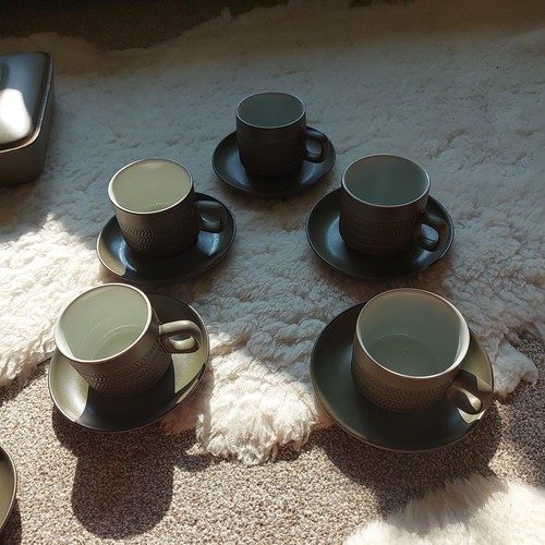 Denby chevron cup and - chevron, saucer