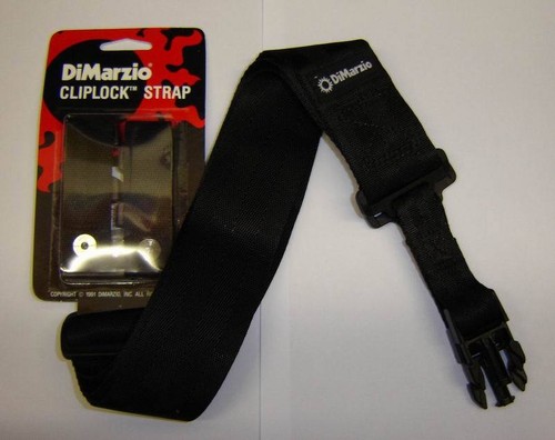 Dimarzio black cliplock strap - cliplock,
