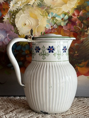French enamel water jug with - french,