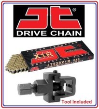 Suzuki SB200 79-81 JT X1R Heavy Duty X-Ring Gold Chain 520x98 Links + Tool
