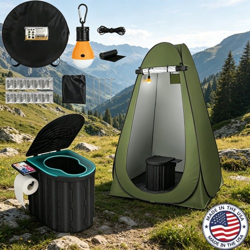 Portable camping toilet - ,