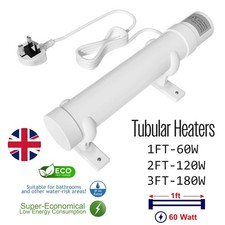 180W Tubular Heater 1ft, 2ft, 3ft Tube Heater Green house Bathroom Conservatory