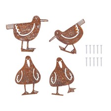 2X(Rusty Metal Seagull Garden Fence Decor Bird Country Yard Art Signs6829