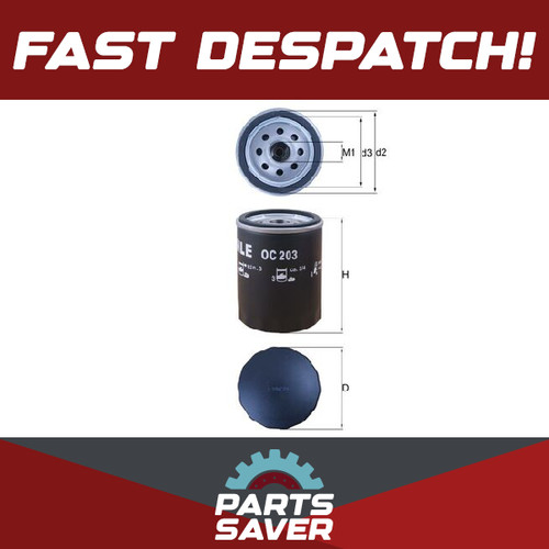 Oil filter oc203 mahle - oil,