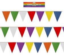 80m multicoloured bunting - multicoloured,