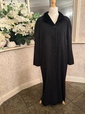 Black Maxi Coat with Astrakhan