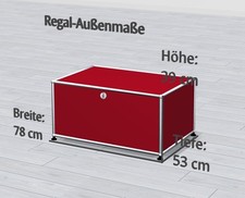 USM Haller lowboard red 1