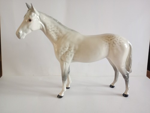 Beswick horse white with - white, grey