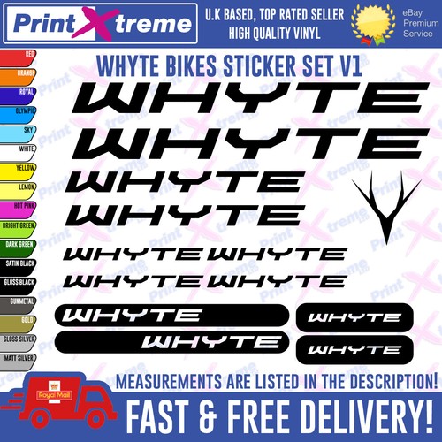 Whyte bike decal stickers - whyte,