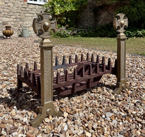 Large cast iron fire - fire, basket