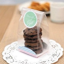 Frosted Matte Gusset Cello Bags with Base! Cookies Cupcakes Sweets