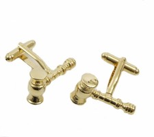 Auctioneer Judge Gavel Cufflinks