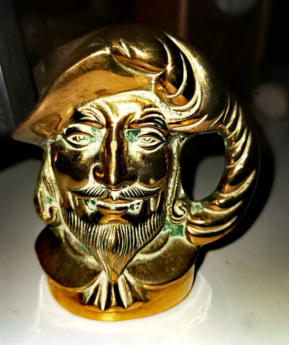 Miniature brass toby jug - miniature,