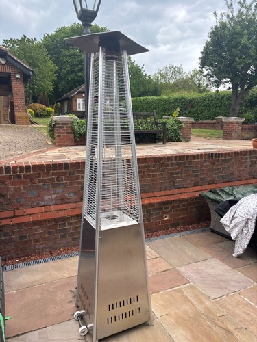 Pyramid real flame patio - real, gas
