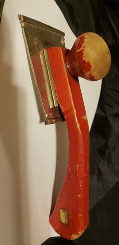 Red wooden and metal vintage - and,