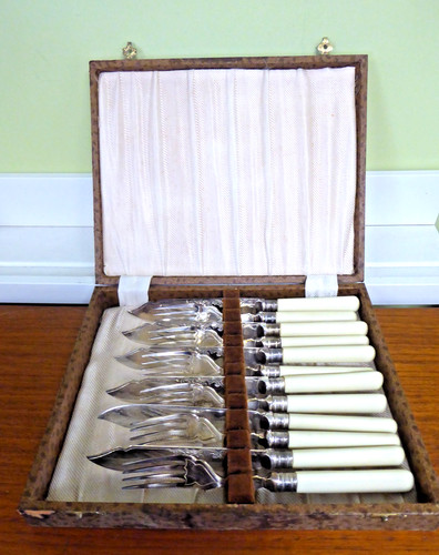 Vintage x12 silver plated - silver, epns
