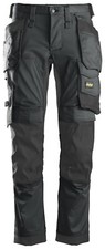 SNICKERS 6241 STRETCH WORK TROUSERS ALLROUNDWORK WITH HOLSTER POCKETS STEEL GREY