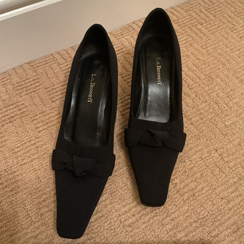 Bennett black court shoes - black,