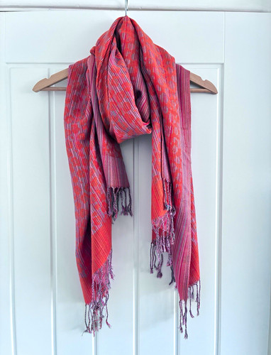 Orange multi geometric woven - orange,