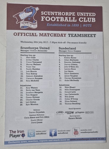 Scunthorpe united - scunthorpe, vs