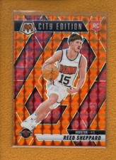 Reed Sheppard 2024-25 Panini Mosaic City Edition Orange Prizm RC #276 /249